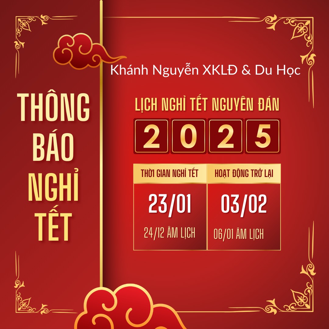 Thông Báo Lịch Nghỉ Tết Nguyên Đán 2025